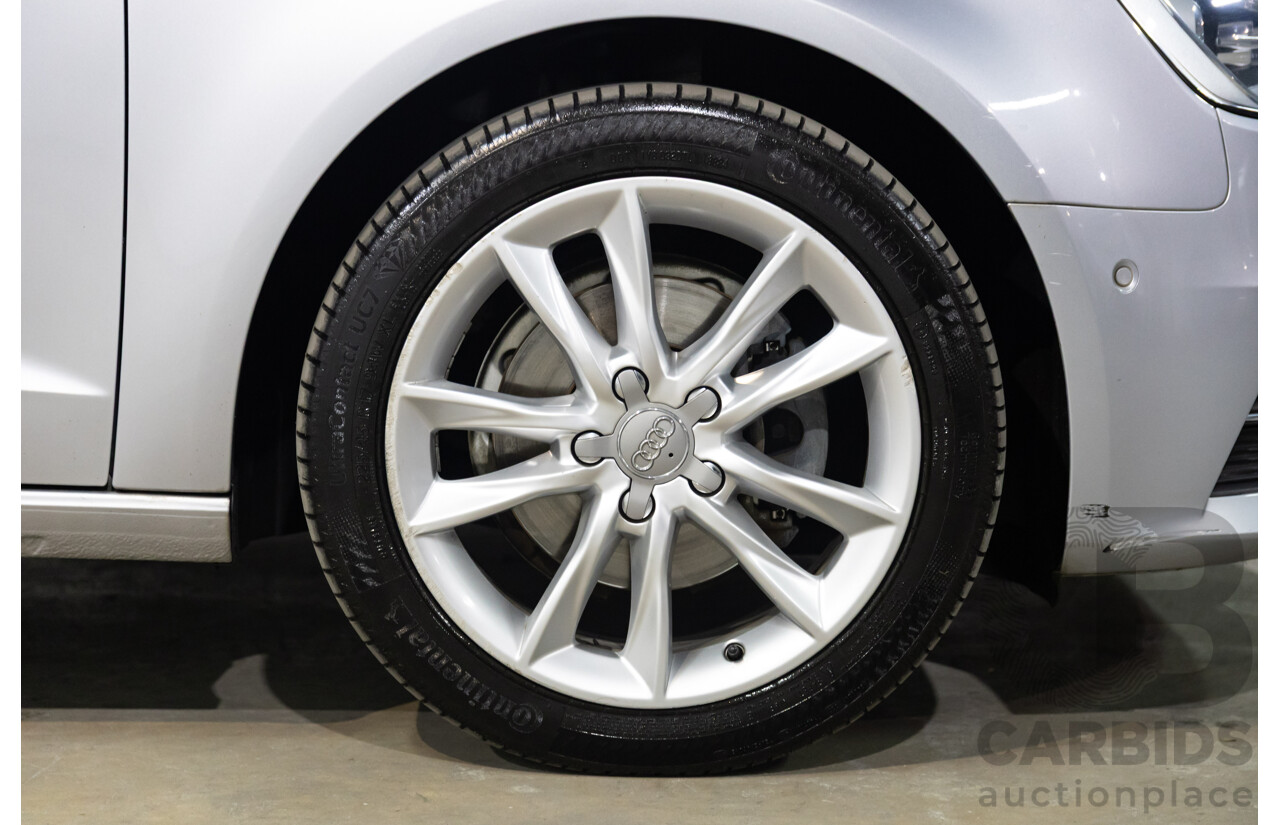 09/2015 Audi A3 SPORTBACK 1.6 TDI ATTRACTION FWD 8V MY16 5D Hatchback Ice Silver Metallic Turbo Diesel 1.6L