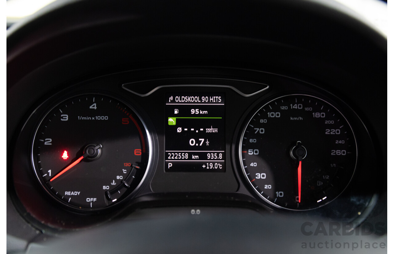 09/2015 Audi A3 SPORTBACK 1.6 TDI ATTRACTION FWD 8V MY16 5D Hatchback Ice Silver Metallic Turbo Diesel 1.6L