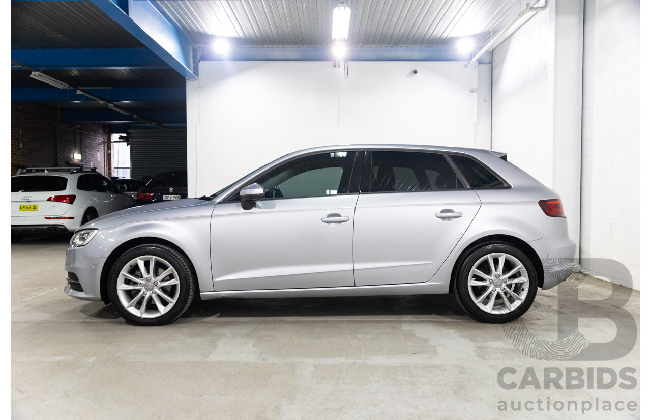 09/2015 Audi A3 SPORTBACK 1.6 TDI ATTRACTION FWD 8V MY16 5D Hatchback Ice Silver Metallic Turbo Diesel 1.6L