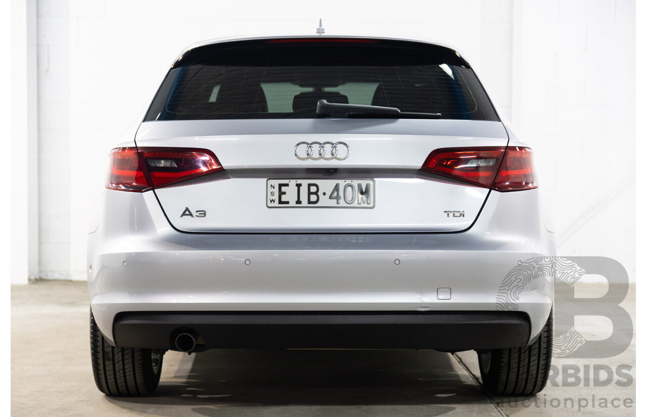 09/2015 Audi A3 SPORTBACK 1.6 TDI ATTRACTION FWD 8V MY16 5D Hatchback Ice Silver Metallic Turbo Diesel 1.6L