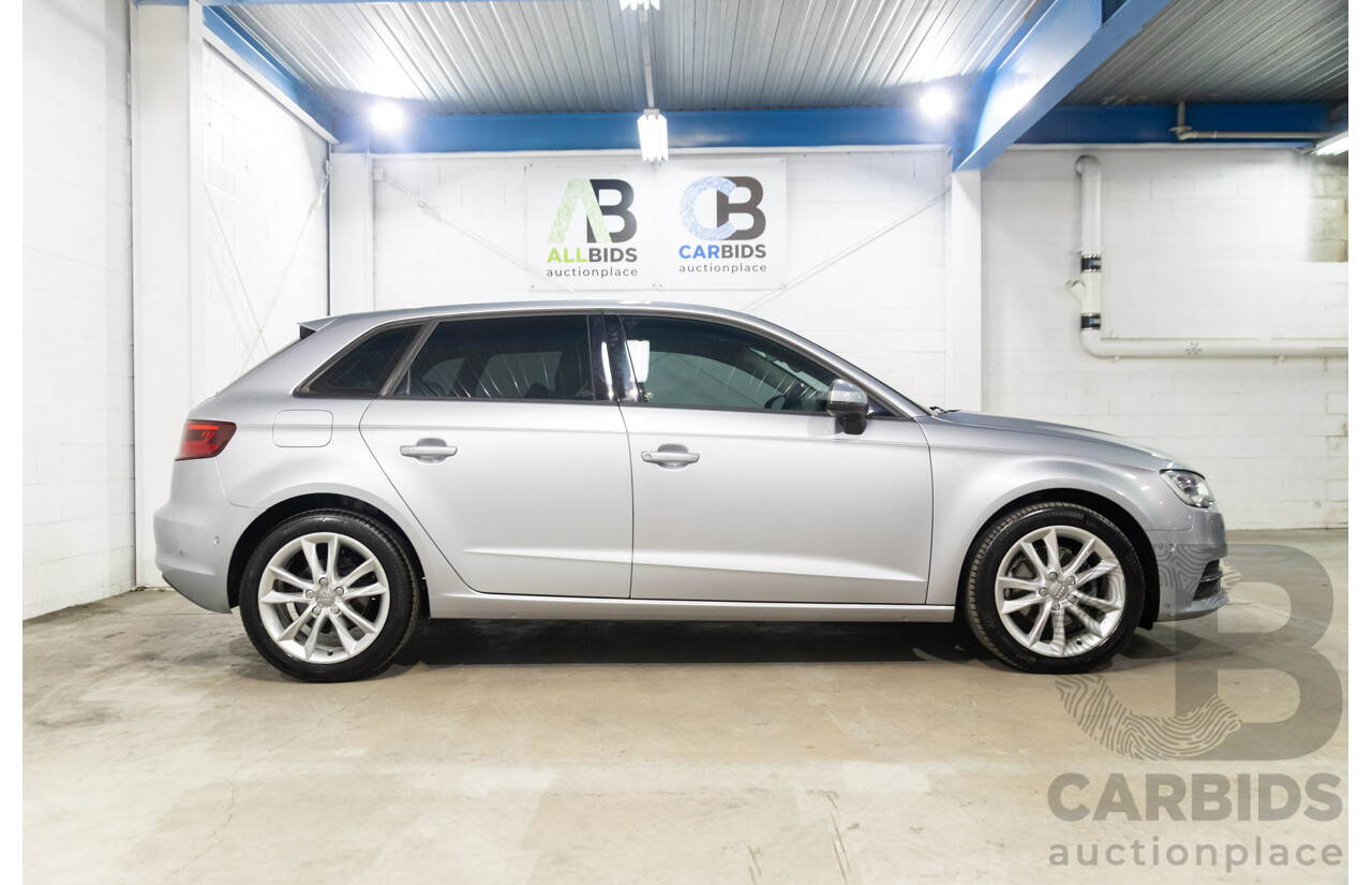 09/2015 Audi A3 SPORTBACK 1.6 TDI ATTRACTION FWD 8V MY16 5D Hatchback Ice Silver Metallic Turbo Diesel 1.6L