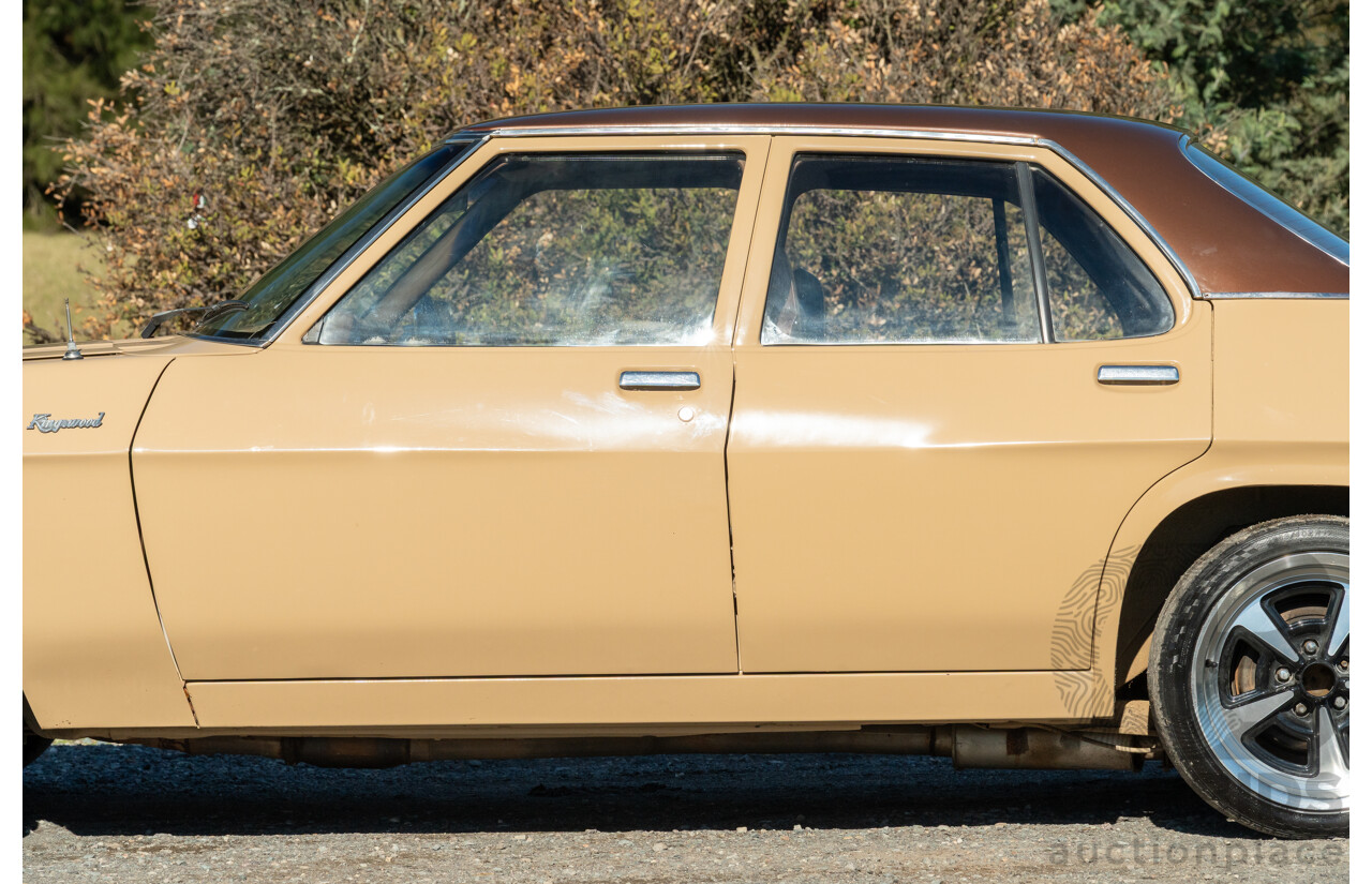 6/1977 Holden HX Kingswood 4d Sedan Buckskin Cream / Brown LS1 V8 5.7L - Original V8 Car