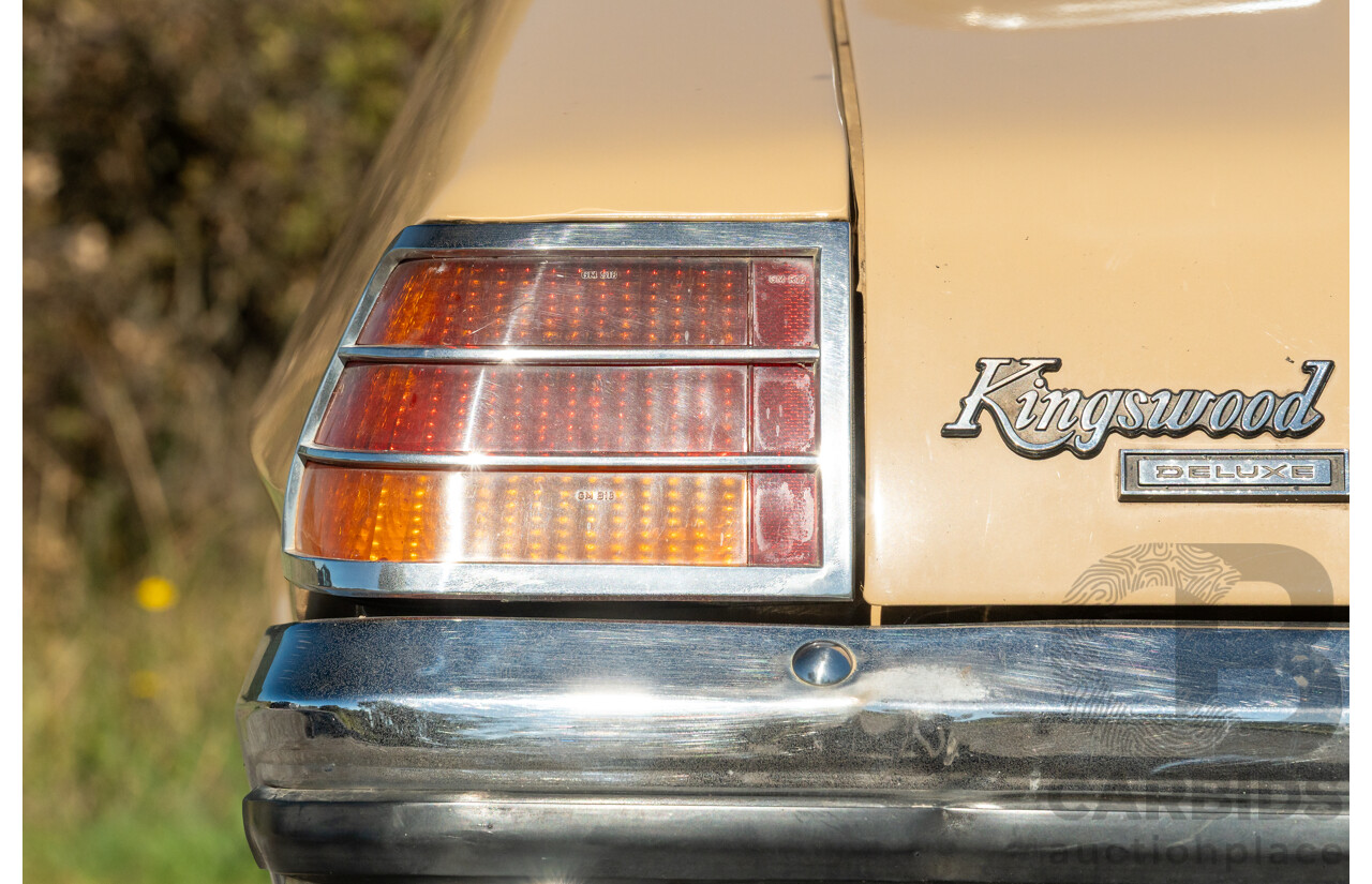 6/1977 Holden HX Kingswood 4d Sedan Buckskin Cream / Brown LS1 V8 5.7L - Original V8 Car