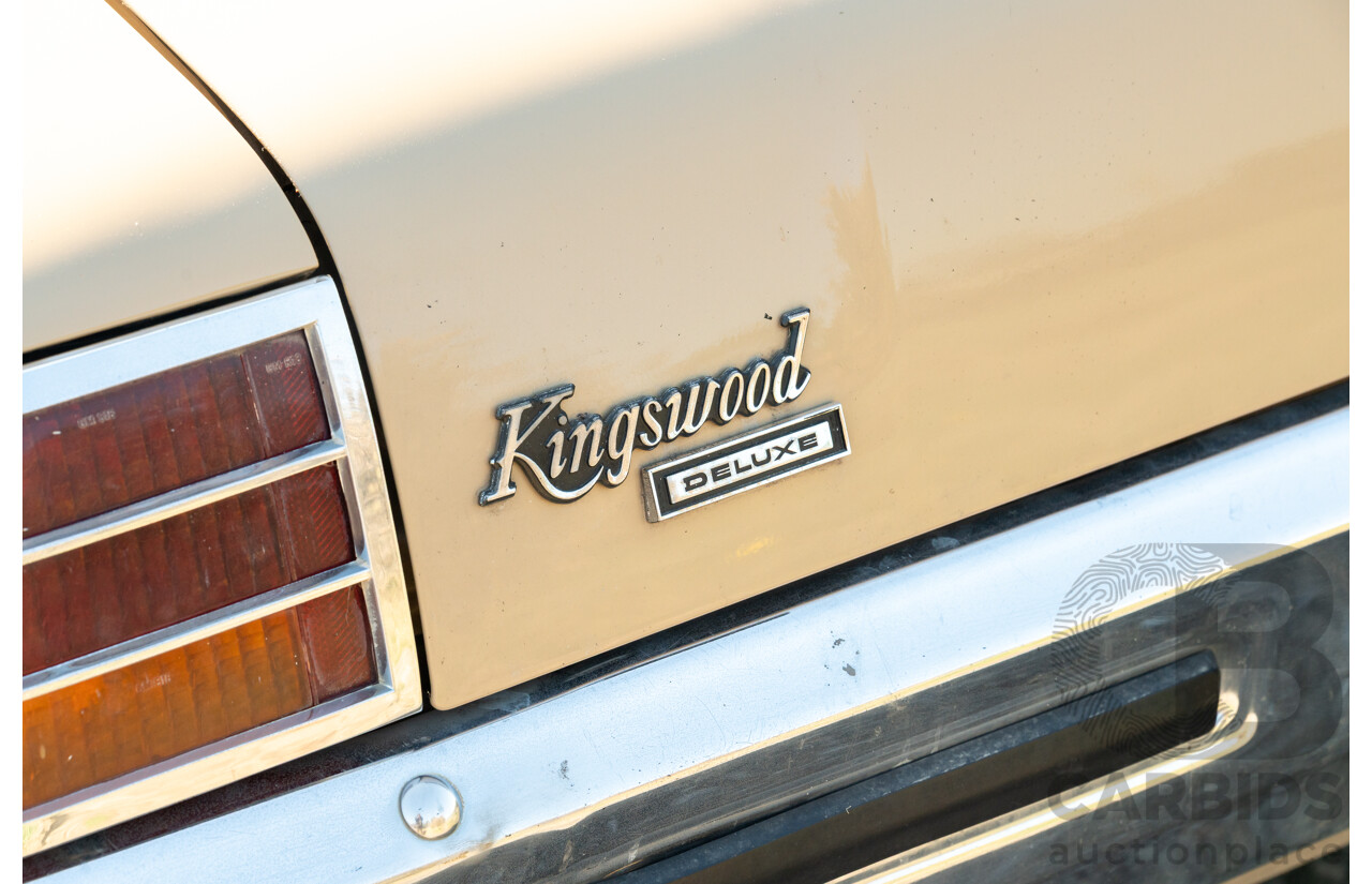 6/1977 Holden HX Kingswood 4d Sedan Buckskin Cream / Brown LS1 V8 5.7L - Original V8 Car