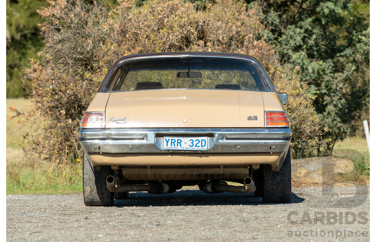 6/1977 Holden HX Kingswood 4d Sedan Buckskin Cream / Brown LS1 V8 5.7L - Original V8 Car