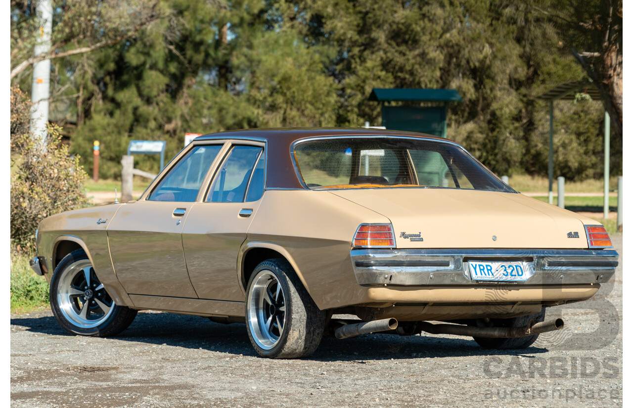 6/1977 Holden HX Kingswood 4d Sedan Buckskin Cream / Brown LS1 V8 5.7L - Original V8 Car