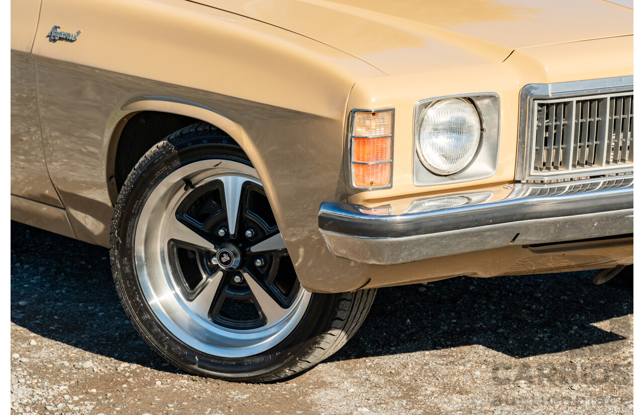 6/1977 Holden HX Kingswood 4d Sedan Buckskin Cream / Brown LS1 V8 5.7L - Original V8 Car
