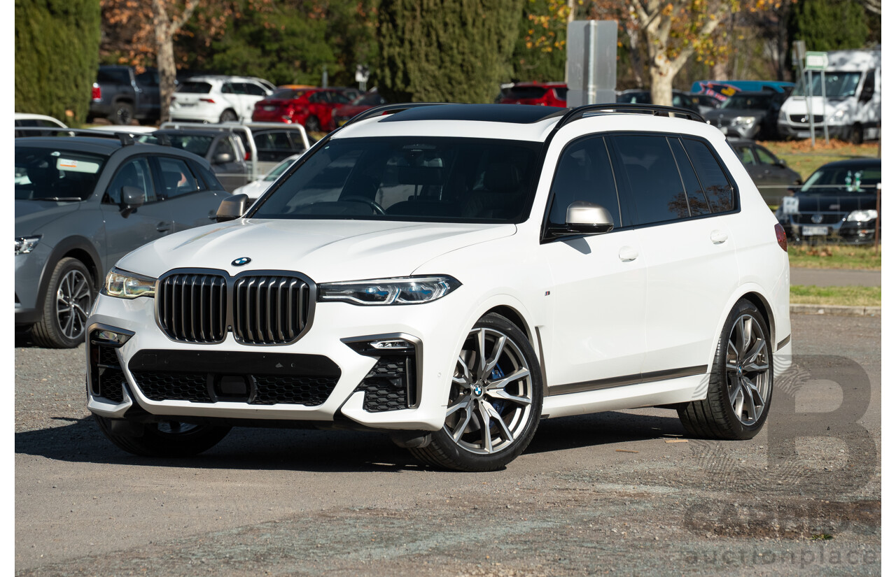 05/2019 BMW X7 M50d (AWD) G07 MY19 4d Wagon Mineral White Metallic Quad Turbo Diesel 3.0L - 7 Seater