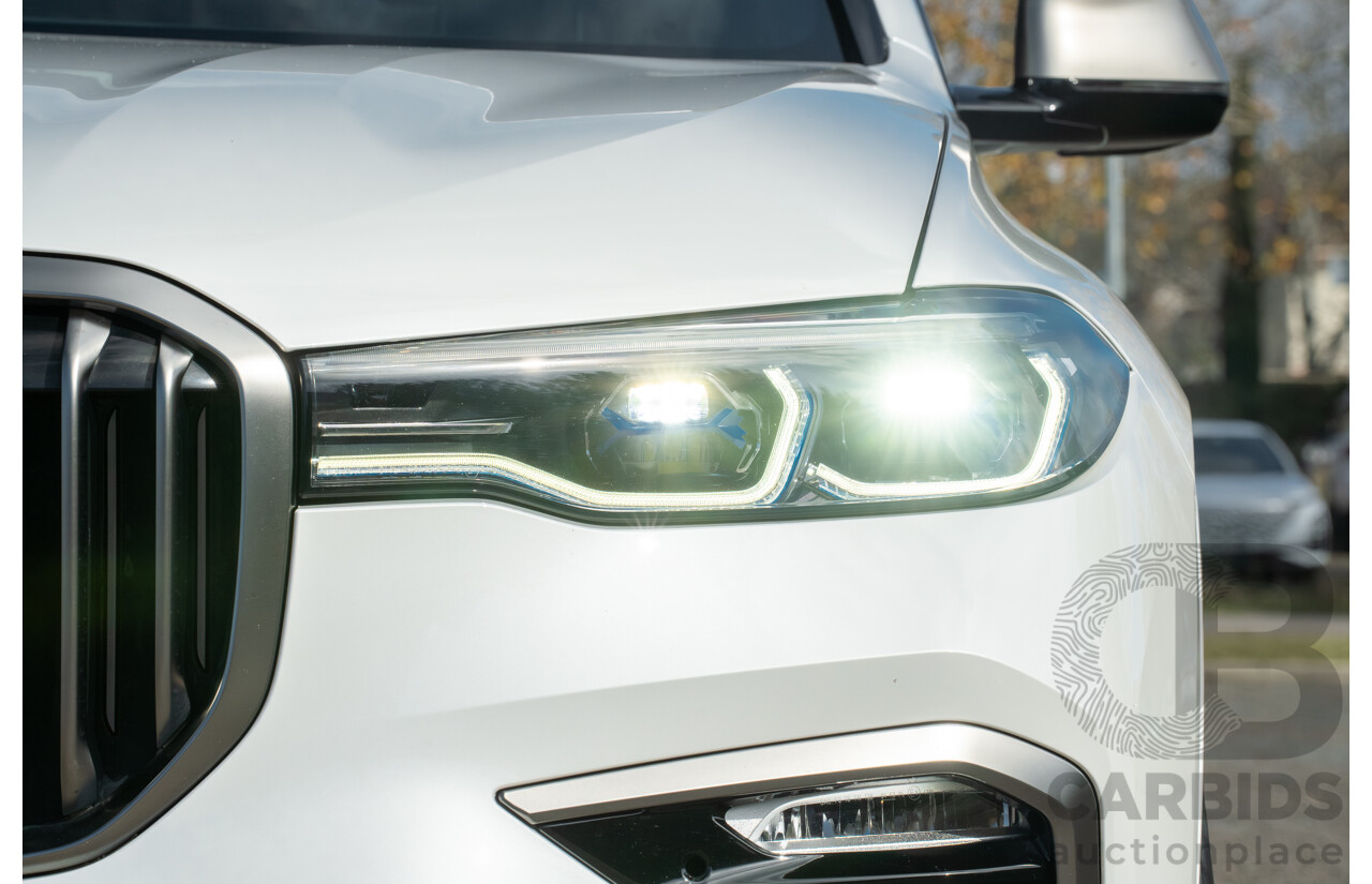 05/2019 BMW X7 M50d (AWD) G07 MY19 4d Wagon Mineral White Metallic Quad Turbo Diesel 3.0L - 7 Seater