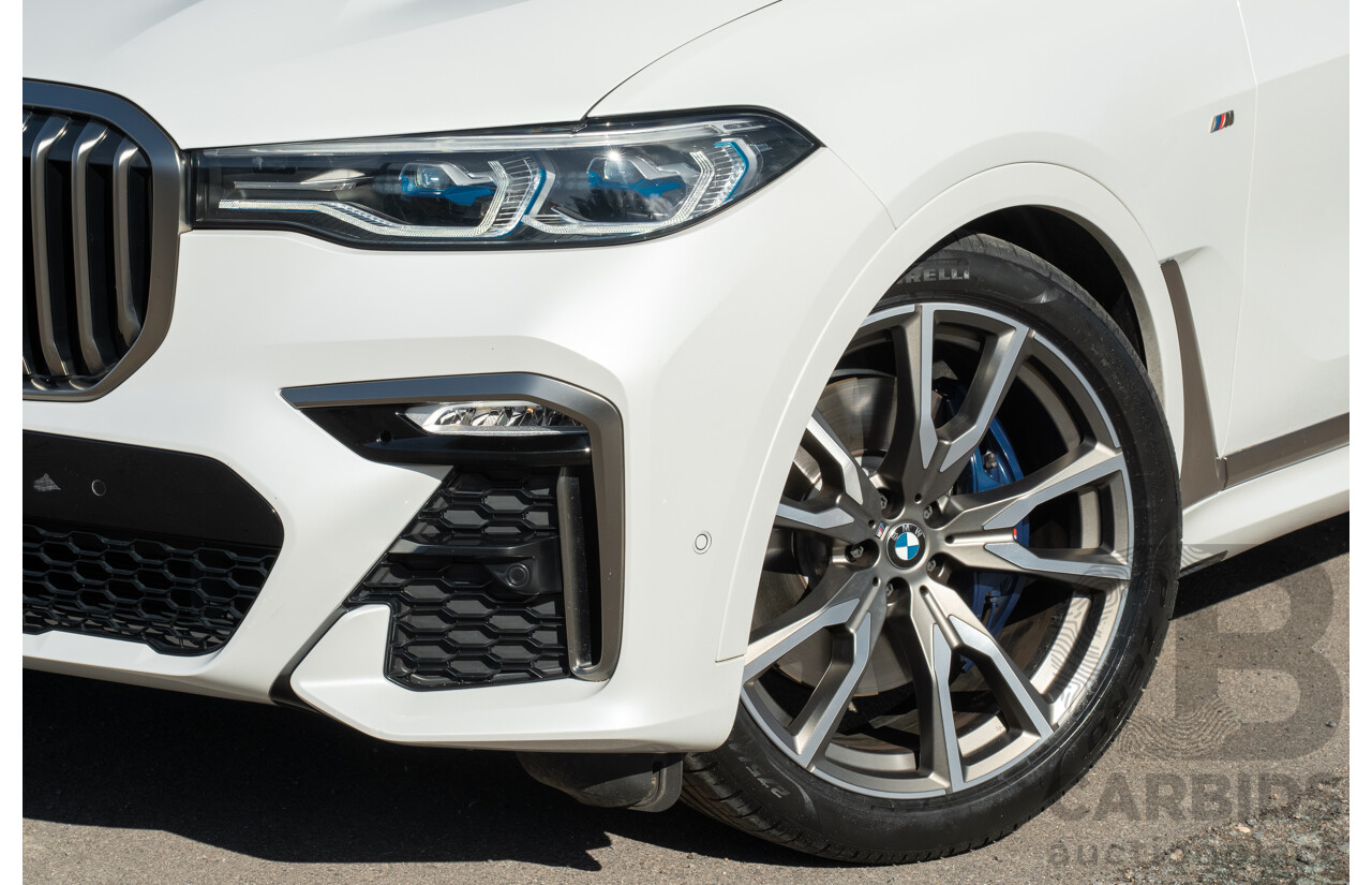 05/2019 BMW X7 M50d (AWD) G07 MY19 4d Wagon Mineral White Metallic Quad Turbo Diesel 3.0L - 7 Seater