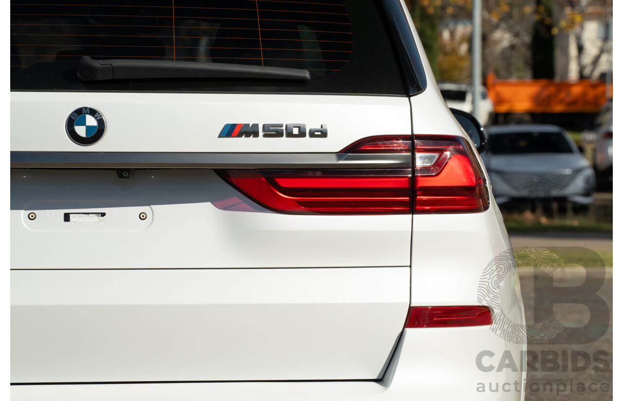 05/2019 BMW X7 M50d (AWD) G07 MY19 4d Wagon Mineral White Metallic Quad Turbo Diesel 3.0L - 7 Seater