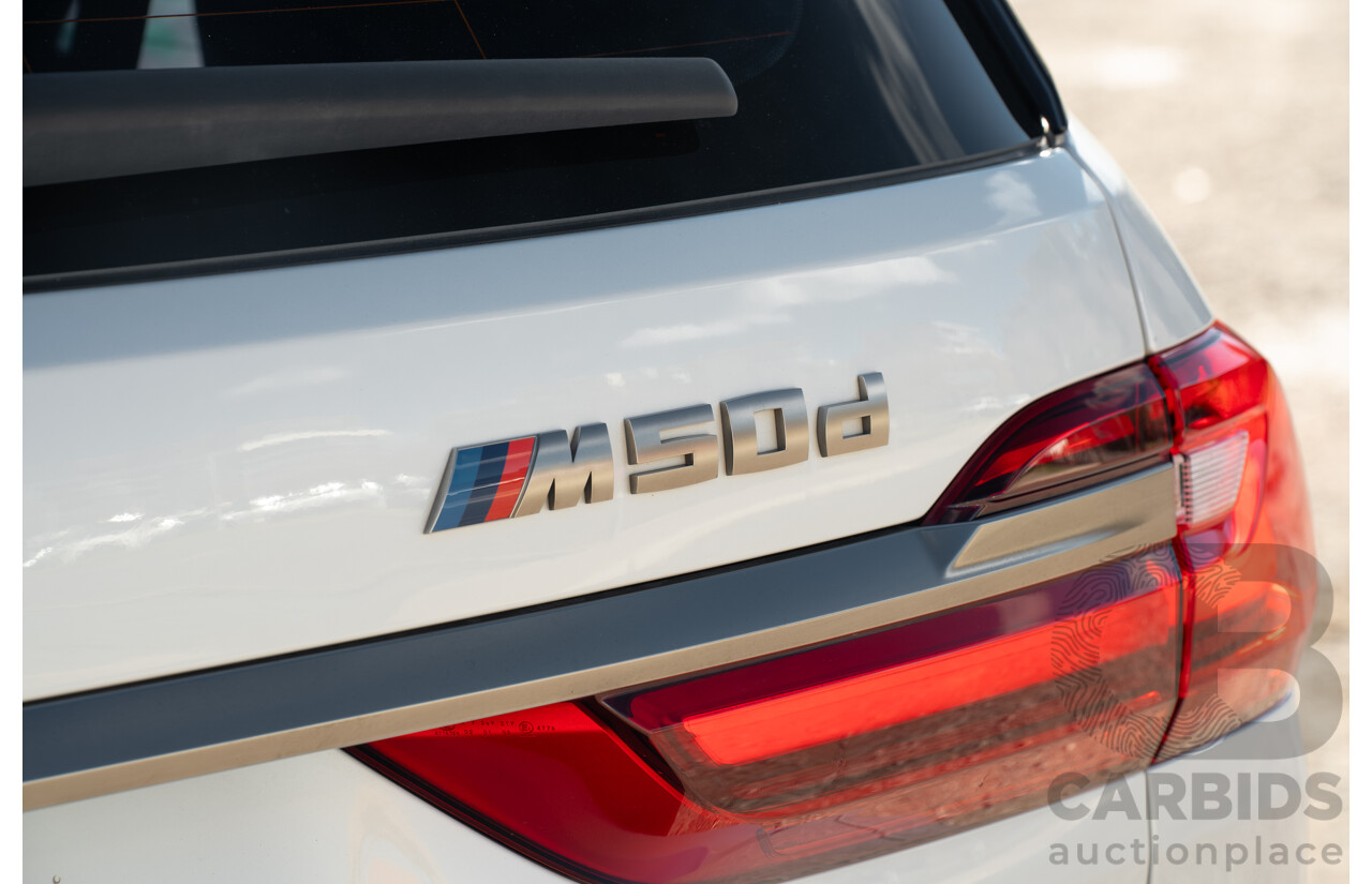 05/2019 BMW X7 M50d (AWD) G07 MY19 4d Wagon Mineral White Metallic Quad Turbo Diesel 3.0L - 7 Seater
