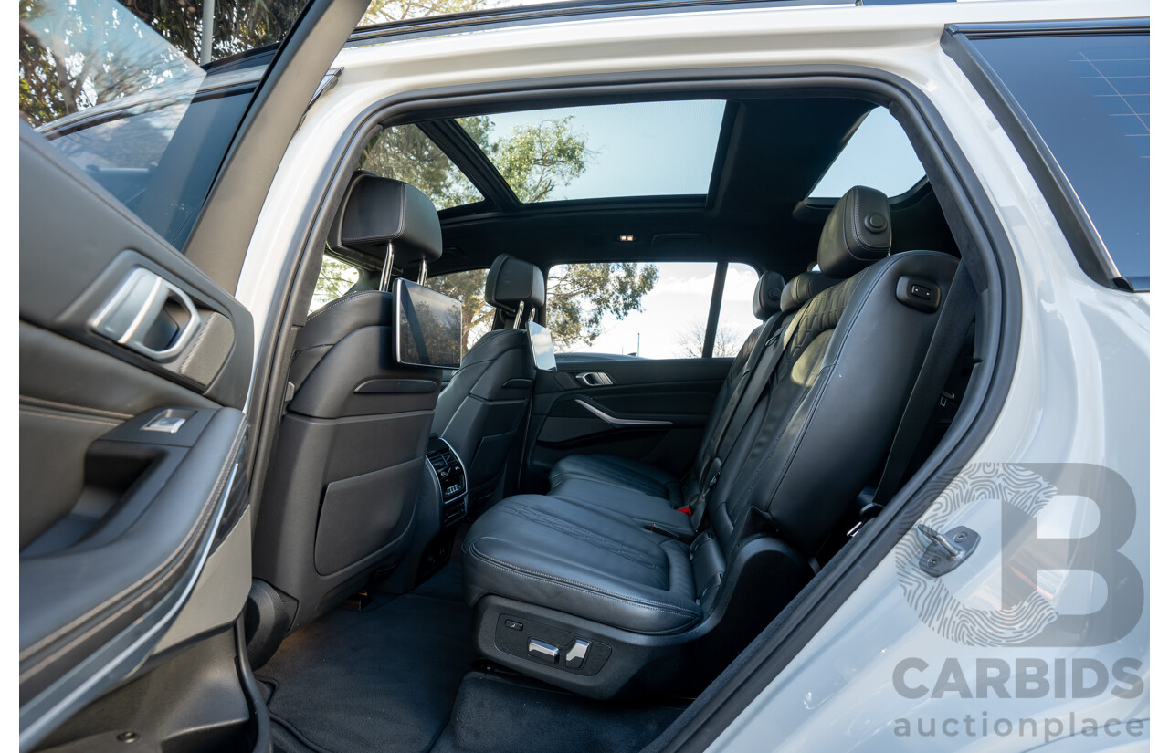 05/2019 BMW X7 M50d (AWD) G07 MY19 4d Wagon Mineral White Metallic Quad Turbo Diesel 3.0L - 7 Seater