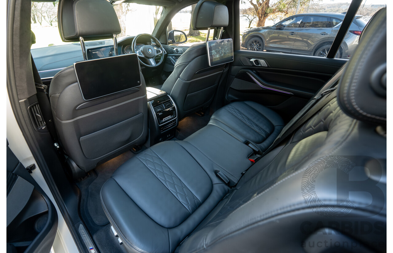 05/2019 BMW X7 M50d (AWD) G07 MY19 4d Wagon Mineral White Metallic Quad Turbo Diesel 3.0L - 7 Seater