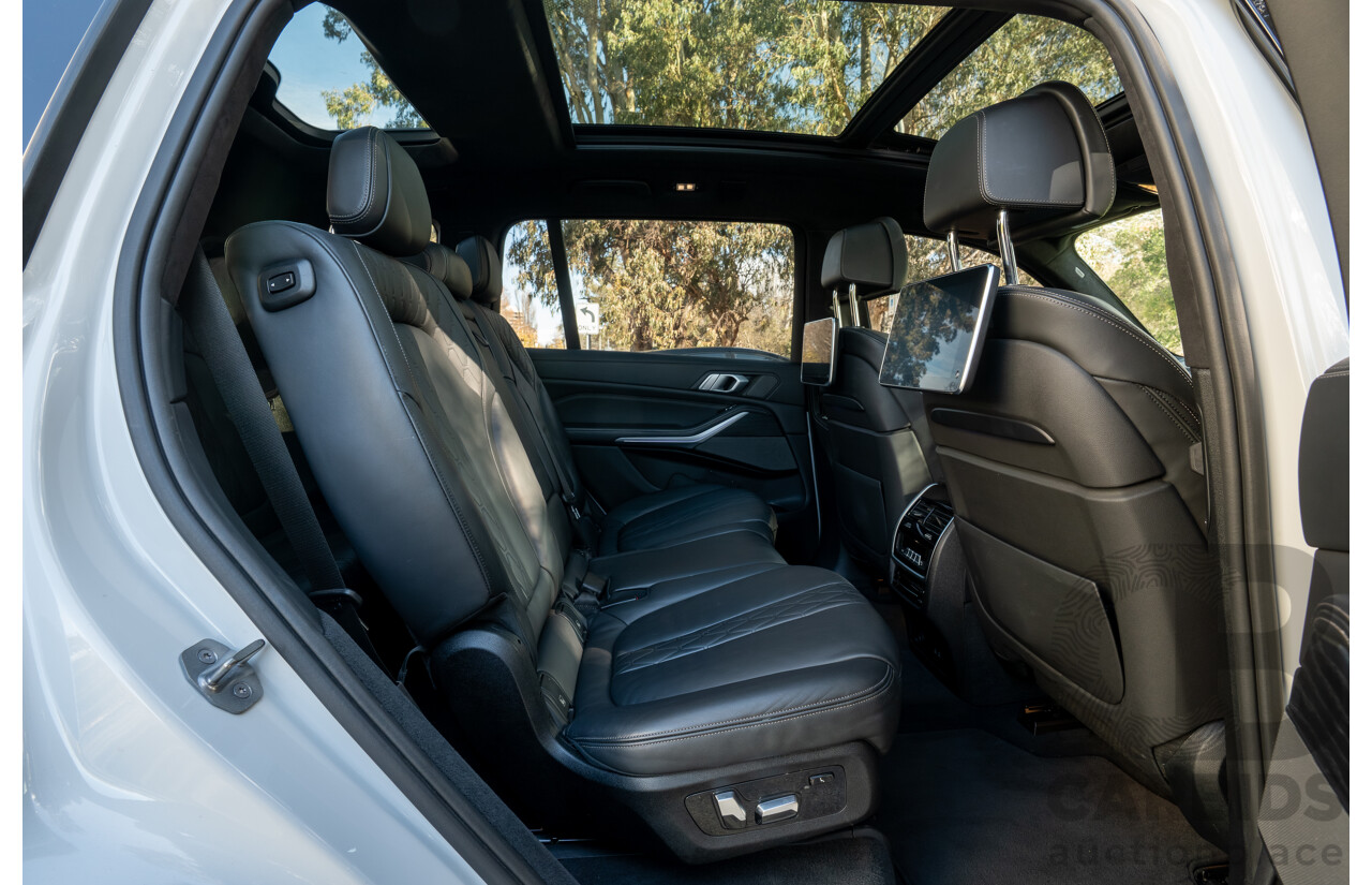 05/2019 BMW X7 M50d (AWD) G07 MY19 4d Wagon Mineral White Metallic Quad Turbo Diesel 3.0L - 7 Seater