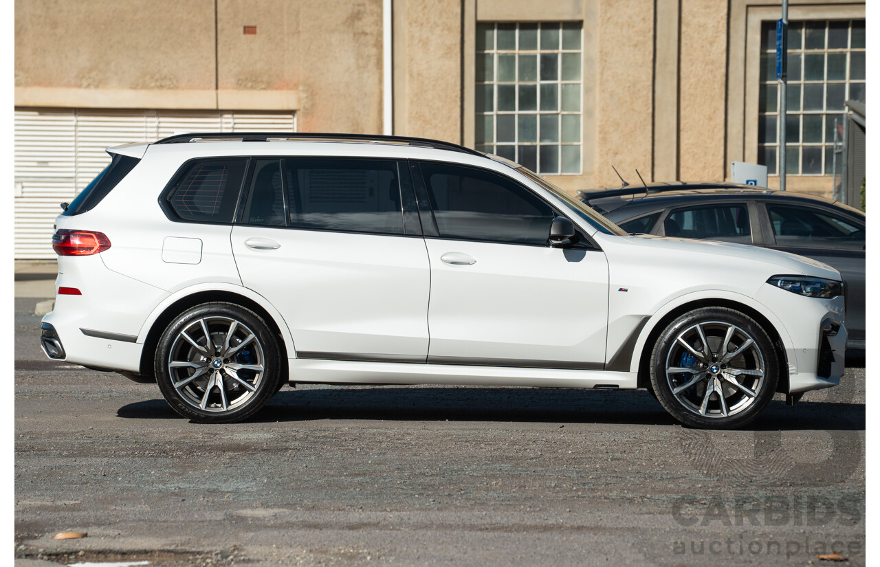 05/2019 BMW X7 M50d (AWD) G07 MY19 4d Wagon Mineral White Metallic Quad Turbo Diesel 3.0L - 7 Seater