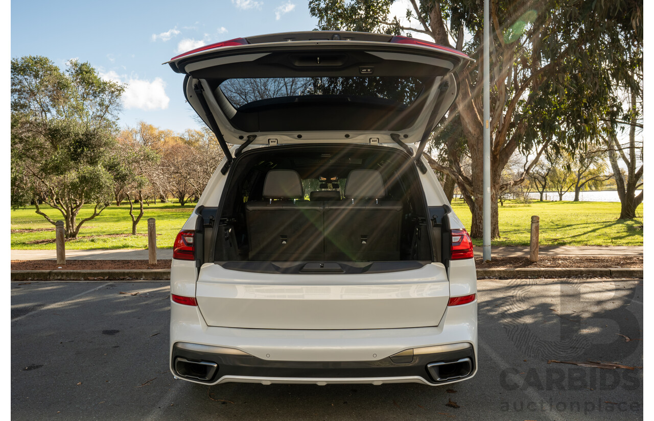 05/2019 BMW X7 M50d (AWD) G07 MY19 4d Wagon Mineral White Metallic Quad Turbo Diesel 3.0L - 7 Seater