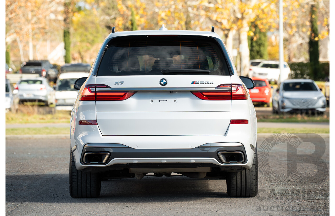 05/2019 BMW X7 M50d (AWD) G07 MY19 4d Wagon Mineral White Metallic Quad Turbo Diesel 3.0L - 7 Seater