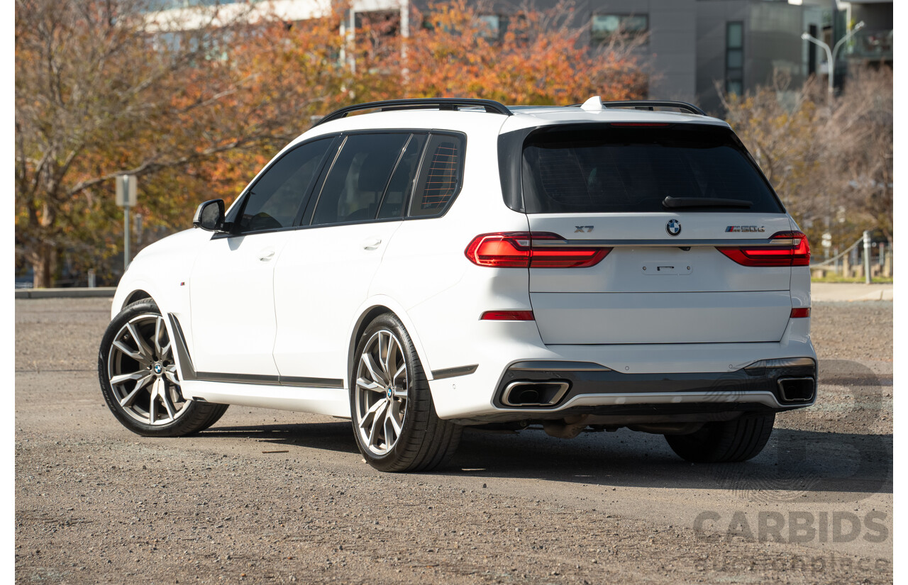 05/2019 BMW X7 M50d (AWD) G07 MY19 4d Wagon Mineral White Metallic Quad Turbo Diesel 3.0L - 7 Seater