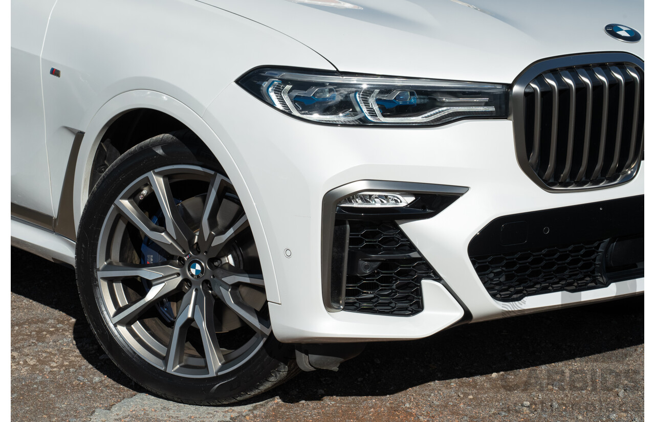 05/2019 BMW X7 M50d (AWD) G07 MY19 4d Wagon Mineral White Metallic Quad Turbo Diesel 3.0L - 7 Seater