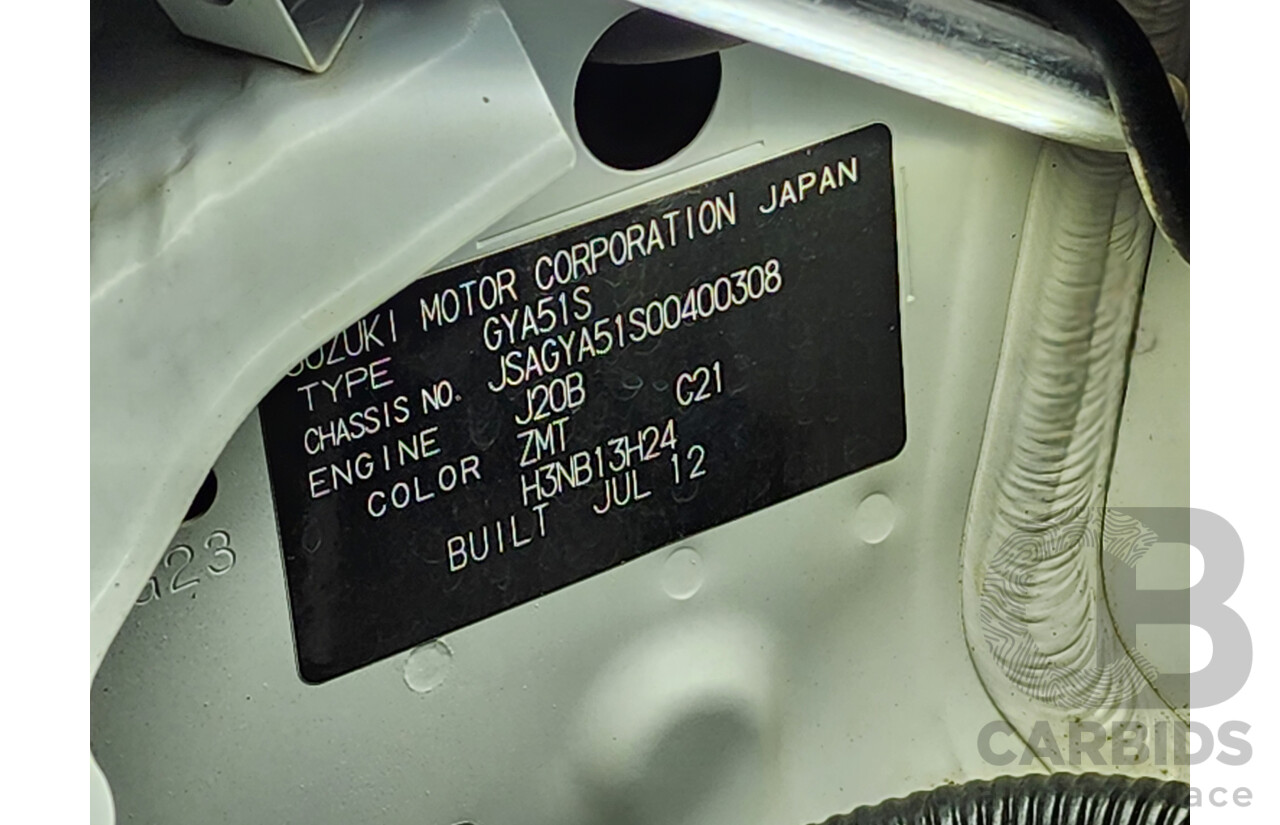 11/2012 Suzuki SX4  GY MY11 5d Hatchback White 2.0L