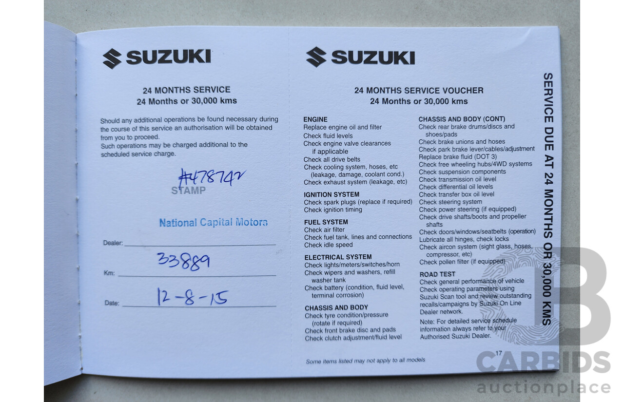11/2012 Suzuki SX4  GY MY11 5d Hatchback White 2.0L
