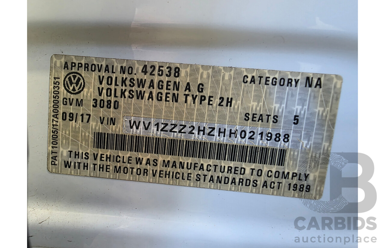 9/2017 Volkswagen Amarok V6 TDI 550 Highline (4x4) 2H MY17.5 Dual Cab Utility Candy White Turbo Diesel 3.0L