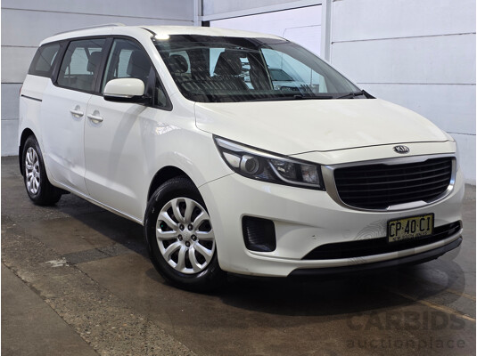 4/2016 Kia Carnival S YP MY16 Update 4d Wagon Clear White V6 3.3L