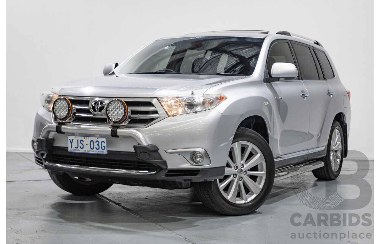 03/2013 Toyota Kluger Grande (4x4) GSU45R MY11 UPGRADE 4d Wagon Silver Metallic V6 3.0L