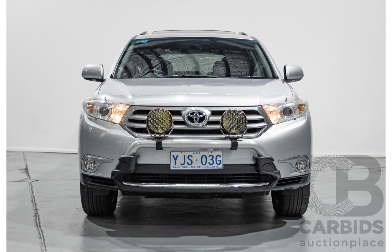 03/2013 Toyota Kluger Grande (4x4) GSU45R MY11 UPGRADE 4d Wagon Silver Metallic V6 3.0L