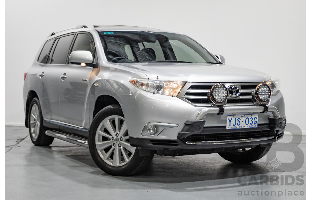 03/2013 Toyota Kluger Grande (4x4) GSU45R MY11 UPGRADE 4d Wagon Silver Metallic V6 3.0L