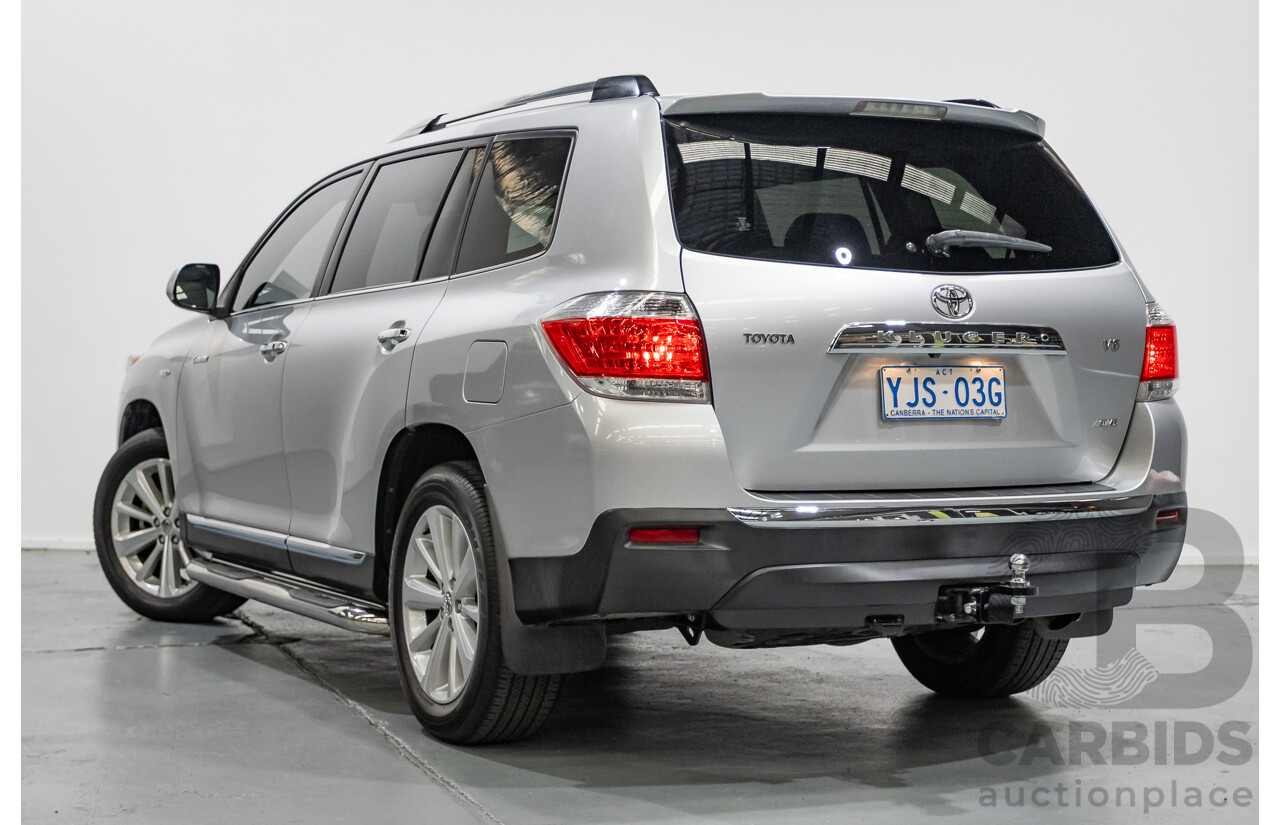 03/2013 Toyota Kluger Grande (4x4) GSU45R MY11 UPGRADE 4d Wagon Silver Metallic V6 3.0L