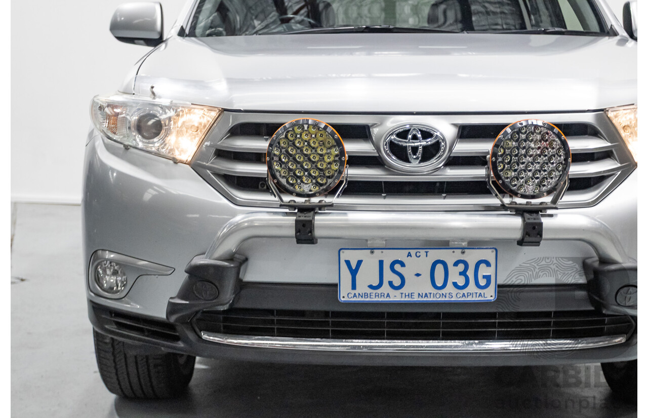 03/2013 Toyota Kluger Grande (4x4) GSU45R MY11 UPGRADE 4d Wagon Silver Metallic V6 3.0L