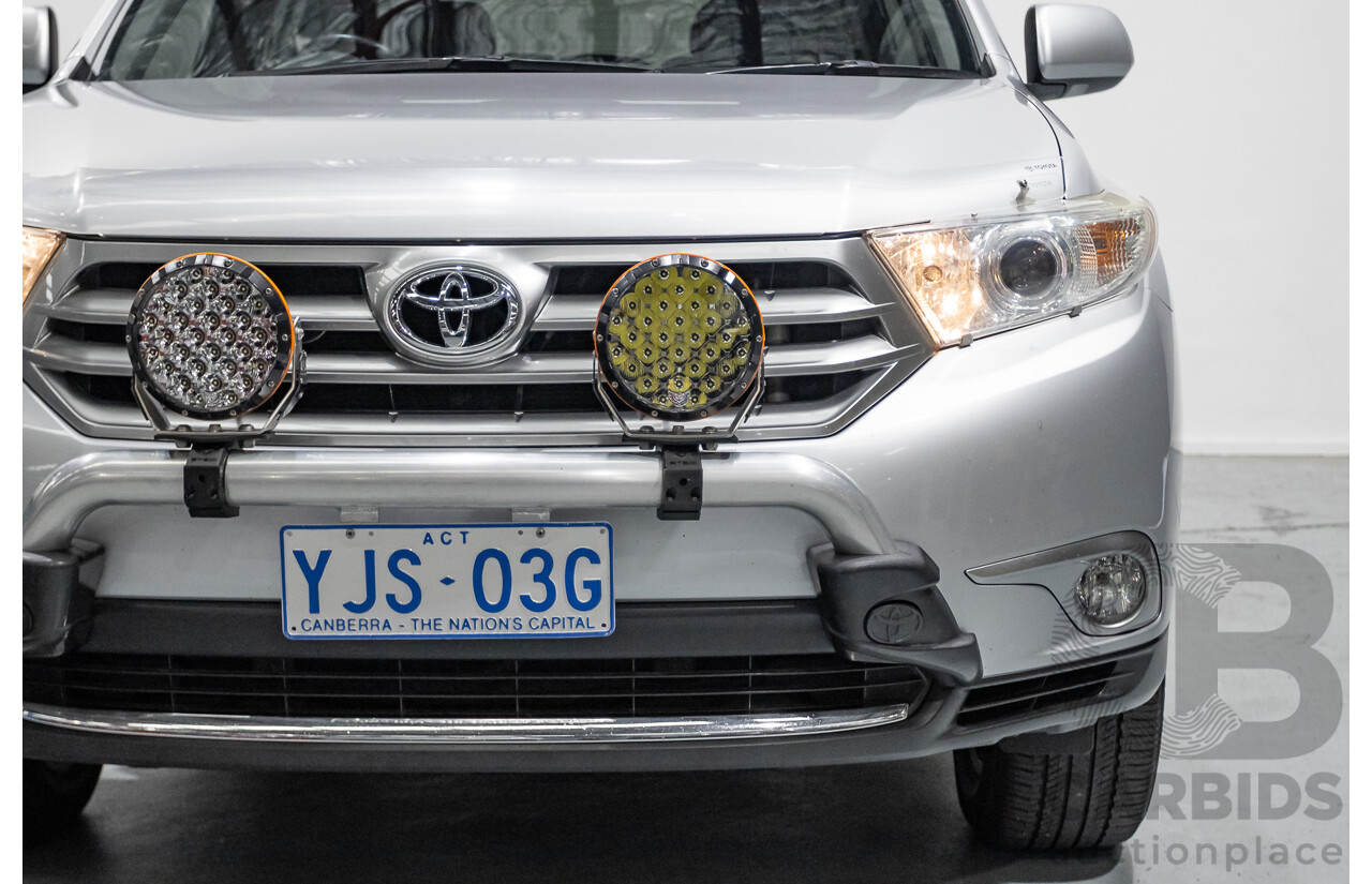 03/2013 Toyota Kluger Grande (4x4) GSU45R MY11 UPGRADE 4d Wagon Silver Metallic V6 3.0L