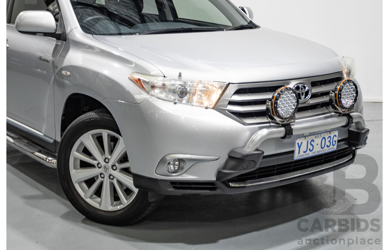 03/2013 Toyota Kluger Grande (4x4) GSU45R MY11 UPGRADE 4d Wagon Silver Metallic V6 3.0L