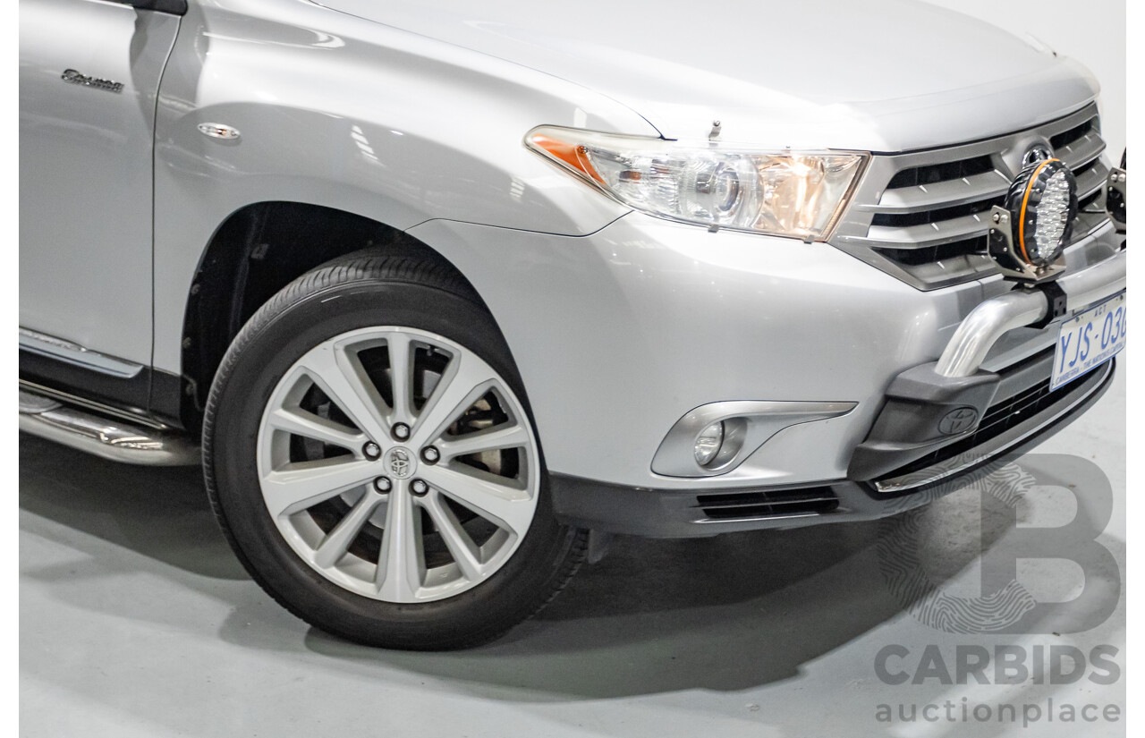 03/2013 Toyota Kluger Grande (4x4) GSU45R MY11 UPGRADE 4d Wagon Silver Metallic V6 3.0L