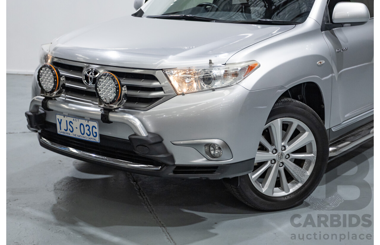 03/2013 Toyota Kluger Grande (4x4) GSU45R MY11 UPGRADE 4d Wagon Silver Metallic V6 3.0L