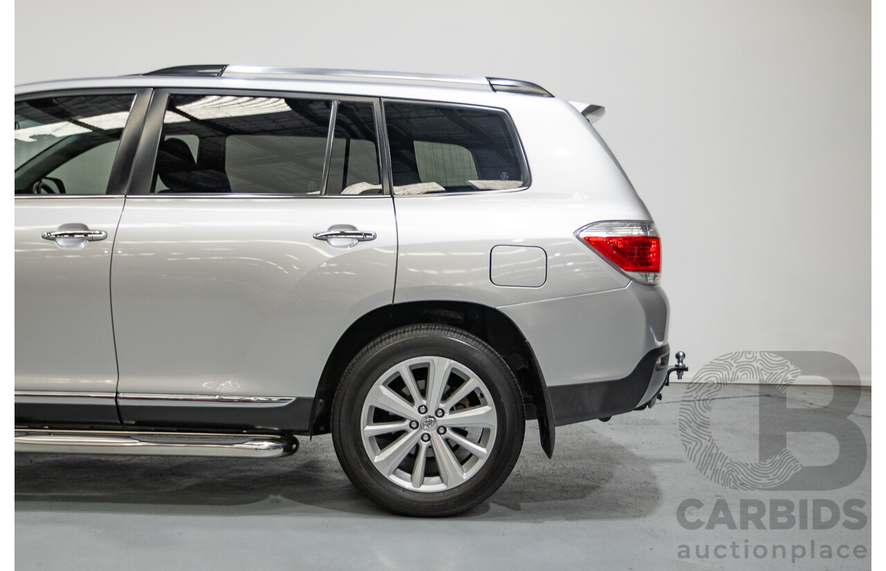 03/2013 Toyota Kluger Grande (4x4) GSU45R MY11 UPGRADE 4d Wagon Silver Metallic V6 3.0L