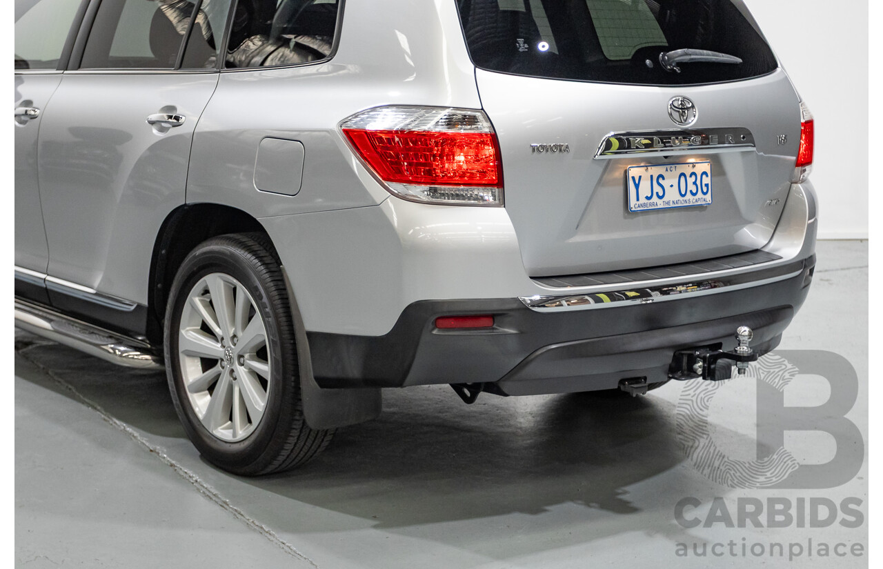03/2013 Toyota Kluger Grande (4x4) GSU45R MY11 UPGRADE 4d Wagon Silver Metallic V6 3.0L