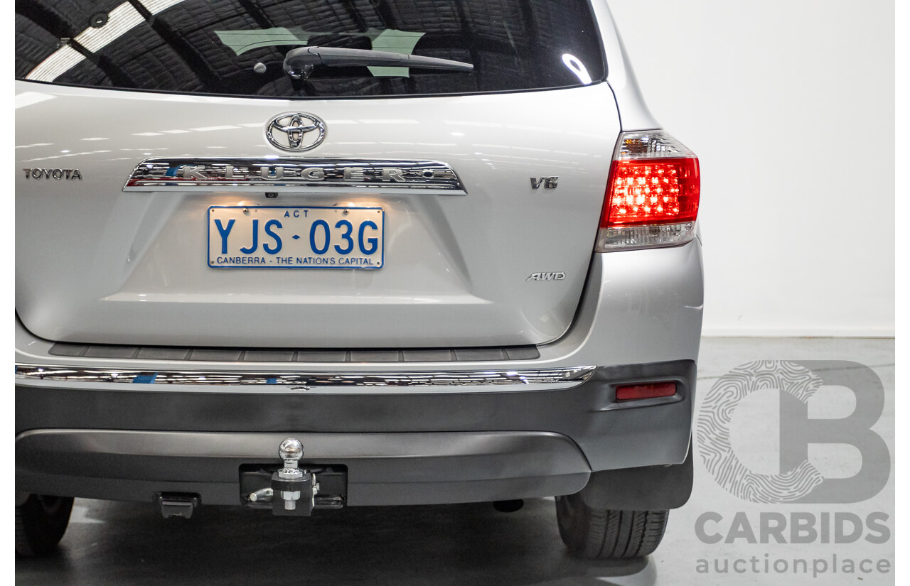 03/2013 Toyota Kluger Grande (4x4) GSU45R MY11 UPGRADE 4d Wagon Silver Metallic V6 3.0L