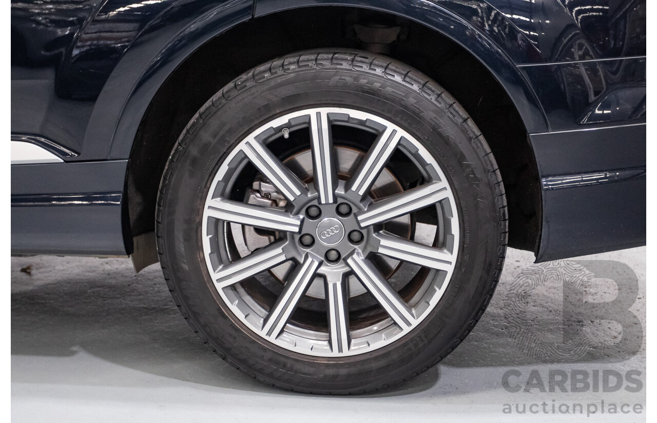 2/2017 Audi Q7 3.0 TDI Quattro (AWD) 4M MY17 4d Wagon Ink Blue Metallic Turbo Diesel V6 3.0L (200kW) - 7 Seater