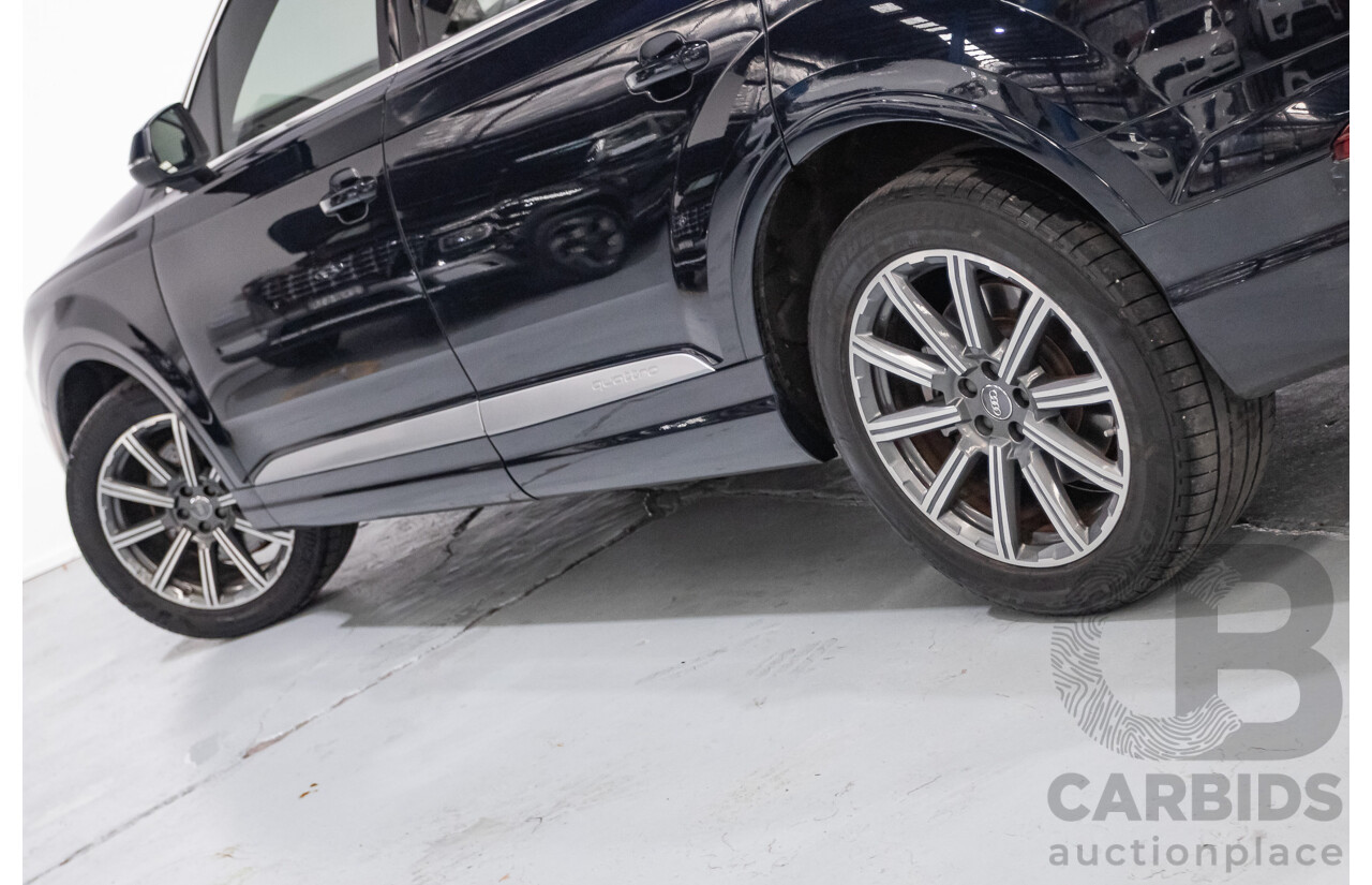 2/2017 Audi Q7 3.0 TDI Quattro (AWD) 4M MY17 4d Wagon Ink Blue Metallic Turbo Diesel V6 3.0L (200kW) - 7 Seater