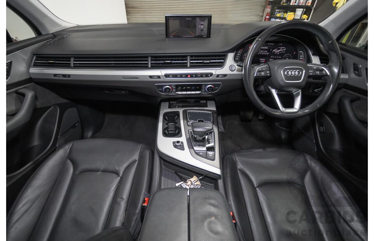 2/2017 Audi Q7 3.0 TDI Quattro (AWD) 4M MY17 4d Wagon Ink Blue Metallic Turbo Diesel V6 3.0L (200kW) - 7 Seater