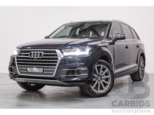 2/2017 Audi Q7 3.0 TDI Quattro (AWD) 4M MY17 4d Wagon Ink Blue Metallic Turbo Diesel V6 3.0L (200kW) - 7 Seater