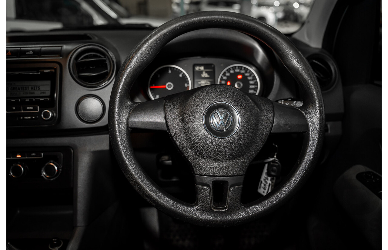 2/2012 Volkswagen Amarok TDI400 Trendline 4x4 2H MY12 Dual C/Chas Reflex Silver Metallic Diesel Turbo 2.0L