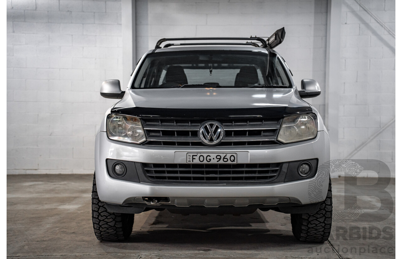 2/2012 Volkswagen Amarok TDI400 Trendline 4x4 2H MY12 Dual C/Chas Reflex Silver Metallic Diesel Turbo 2.0L