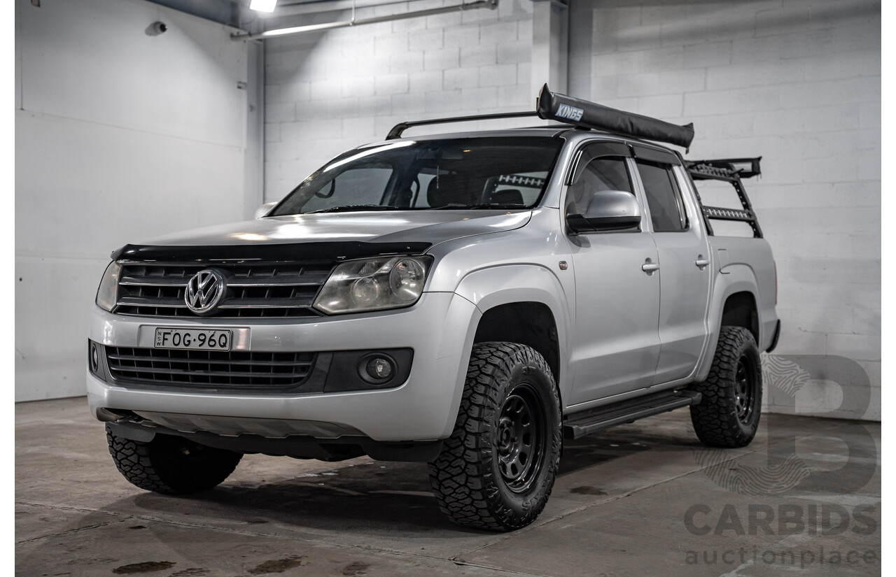 2/2012 Volkswagen Amarok TDI400 Trendline 4x4 2H MY12 Dual C/Chas Reflex Silver Metallic Diesel Turbo 2.0L