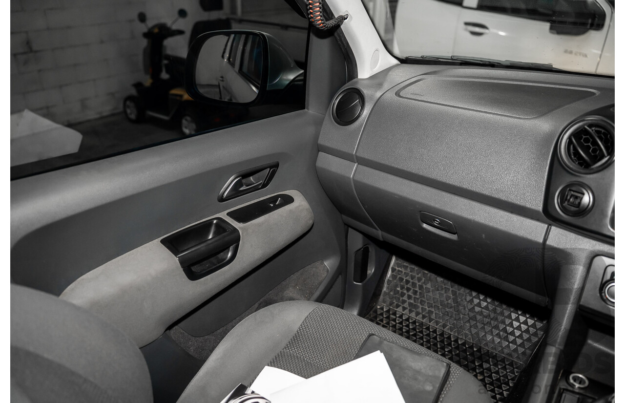 2/2012 Volkswagen Amarok TDI400 Trendline 4x4 2H MY12 Dual C/Chas Reflex Silver Metallic Diesel Turbo 2.0L