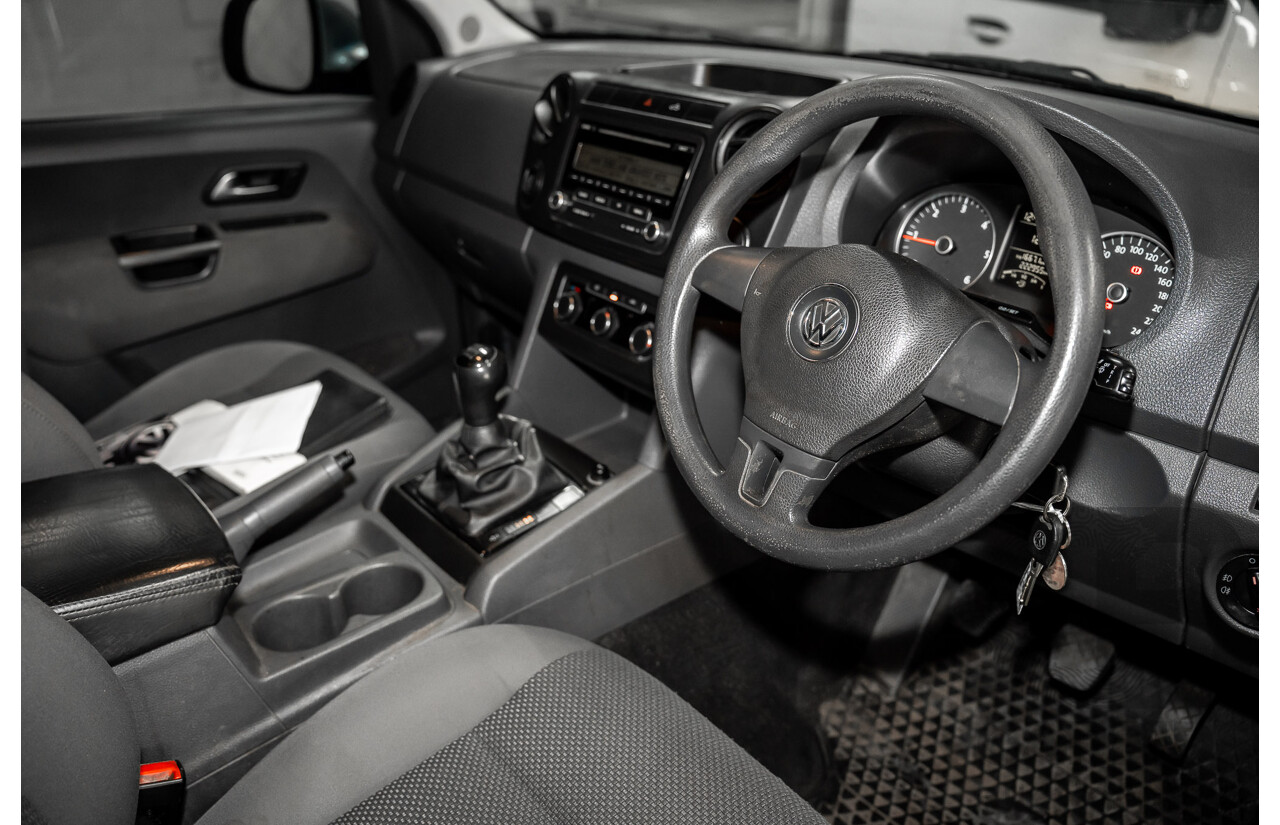 2/2012 Volkswagen Amarok TDI400 Trendline 4x4 2H MY12 Dual C/Chas Reflex Silver Metallic Diesel Turbo 2.0L