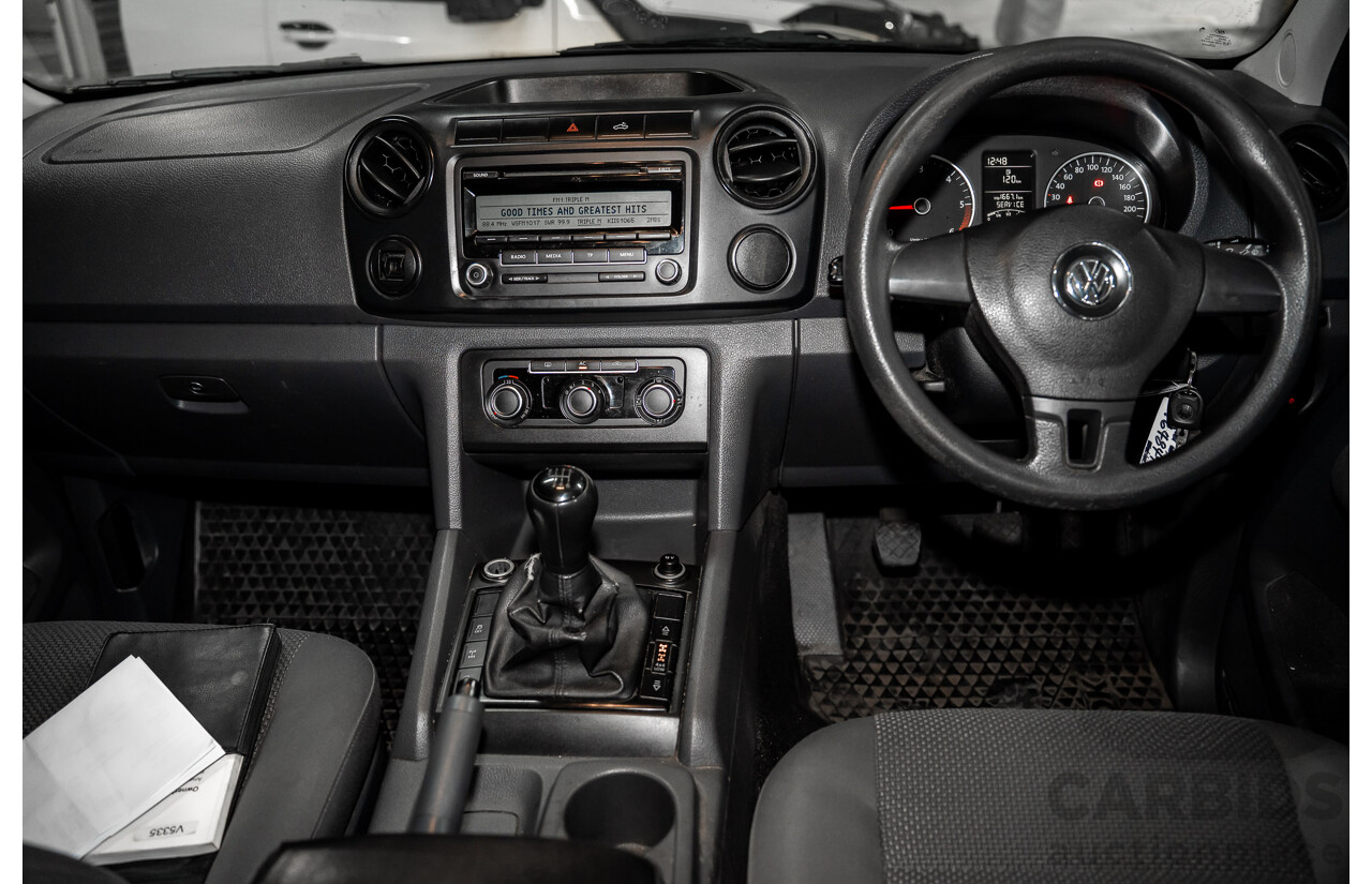 2/2012 Volkswagen Amarok TDI400 Trendline 4x4 2H MY12 Dual C/Chas Reflex Silver Metallic Diesel Turbo 2.0L